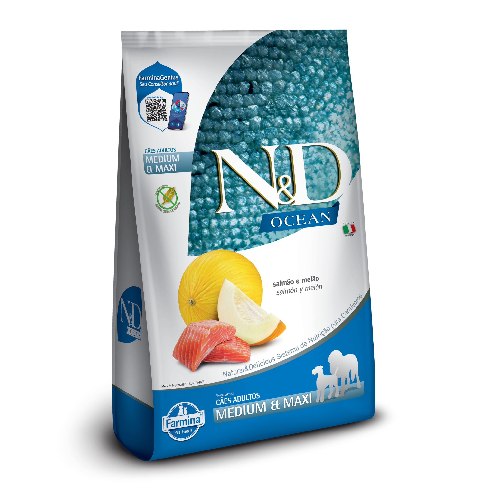 N&D Ocean para Cães Adultos de Raças Médi...