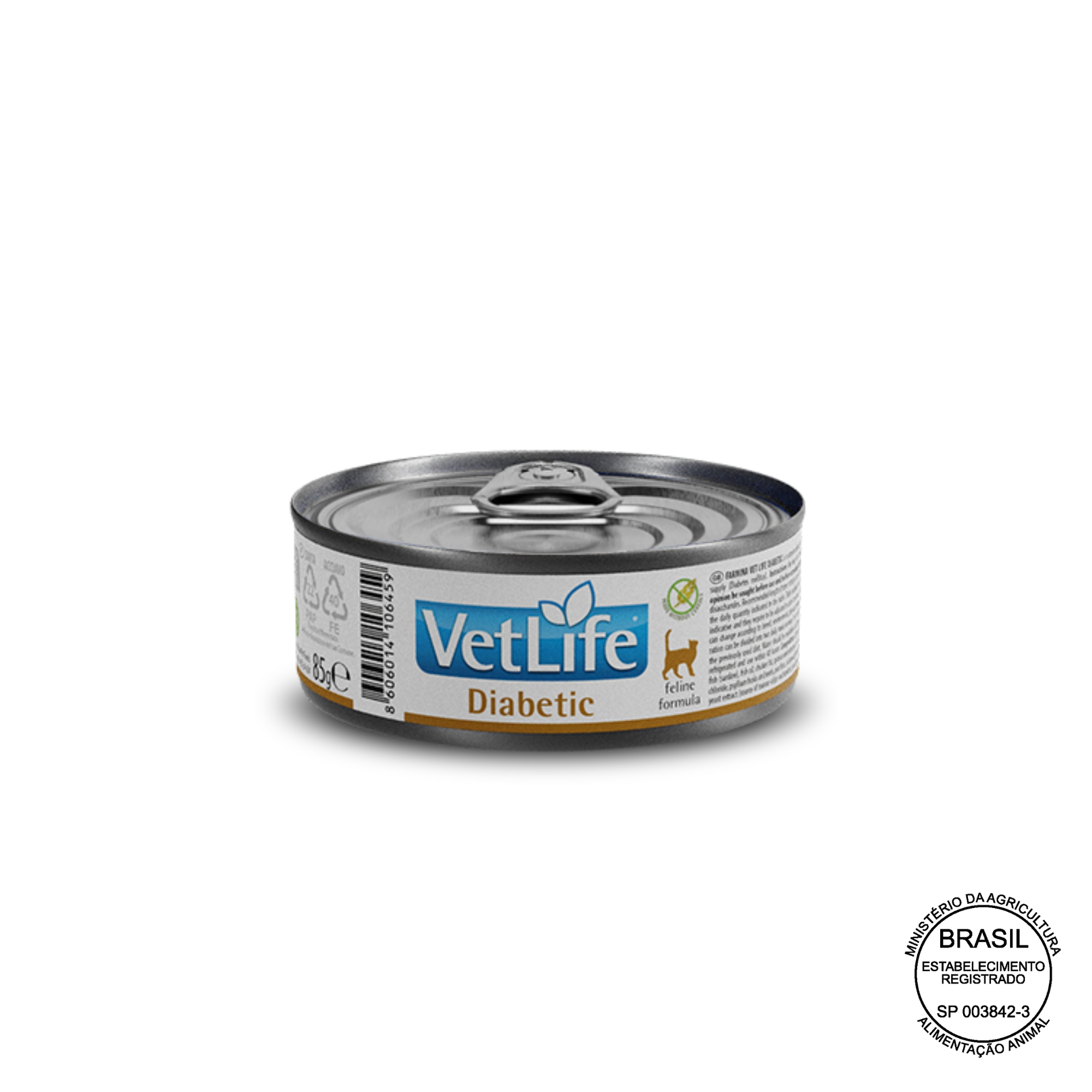 Ração Umida Vet Life Diabetic para Gatos ...